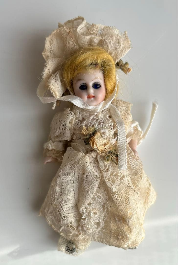 アンティーク　ミニョネット　オールビスクドール　10cm