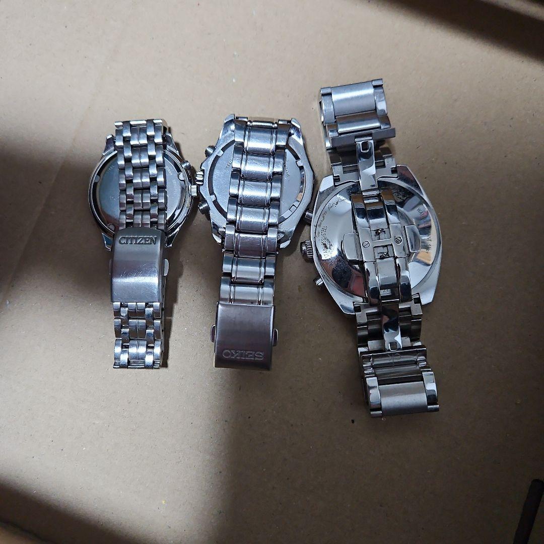 カルバンクラインメンズ腕時計K2F271クロノグラフ他ジャンク品セイコウシチズン