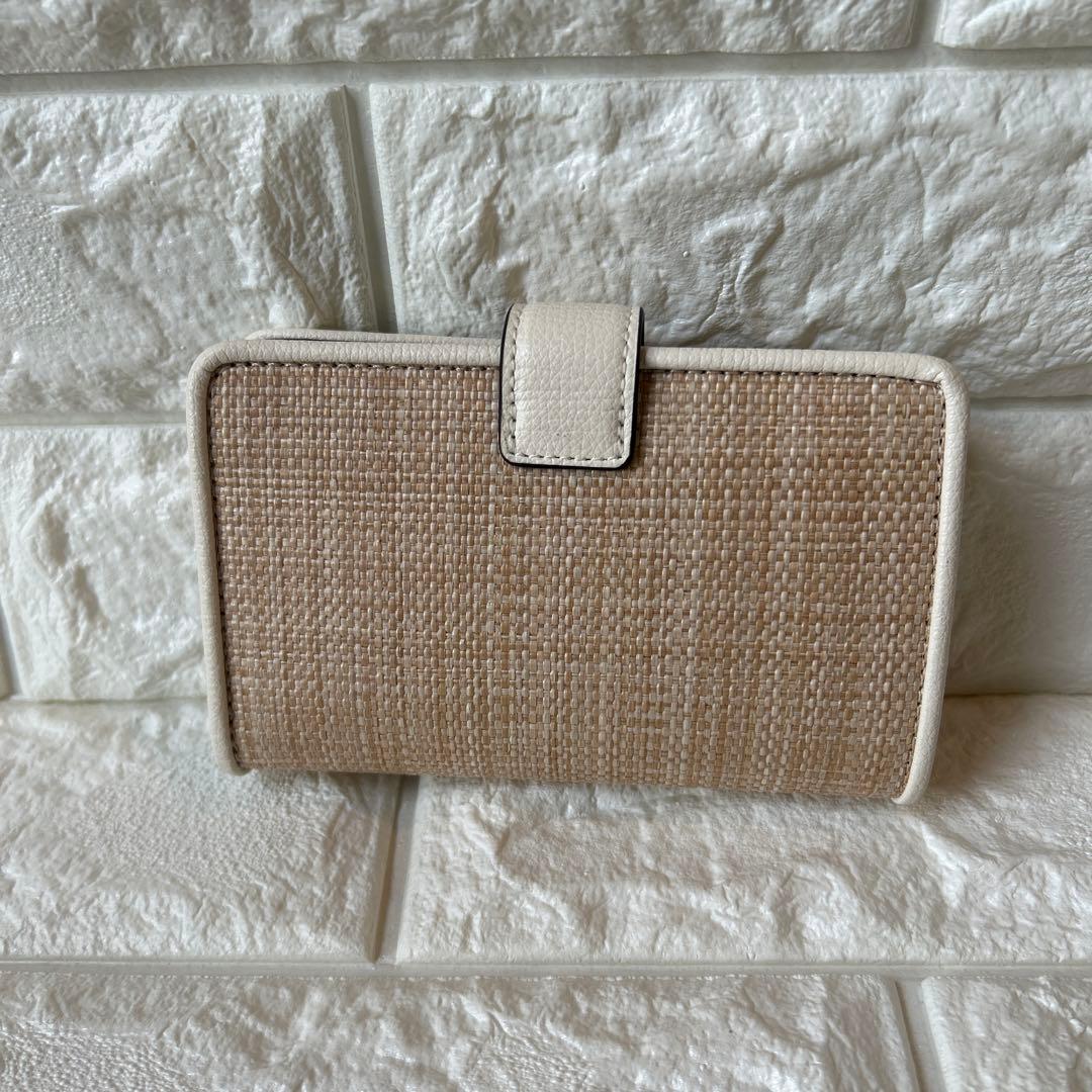 kate spade 2つ折り財布 フィービー 花柄　刺繍　ベージュ