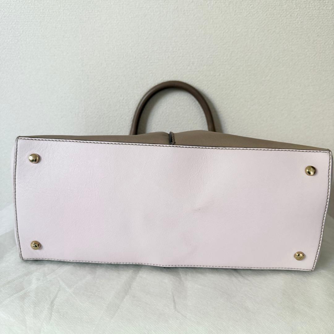 TODS トッズ Dキューブバッグ ピンク ベージュ ハンドバッグ