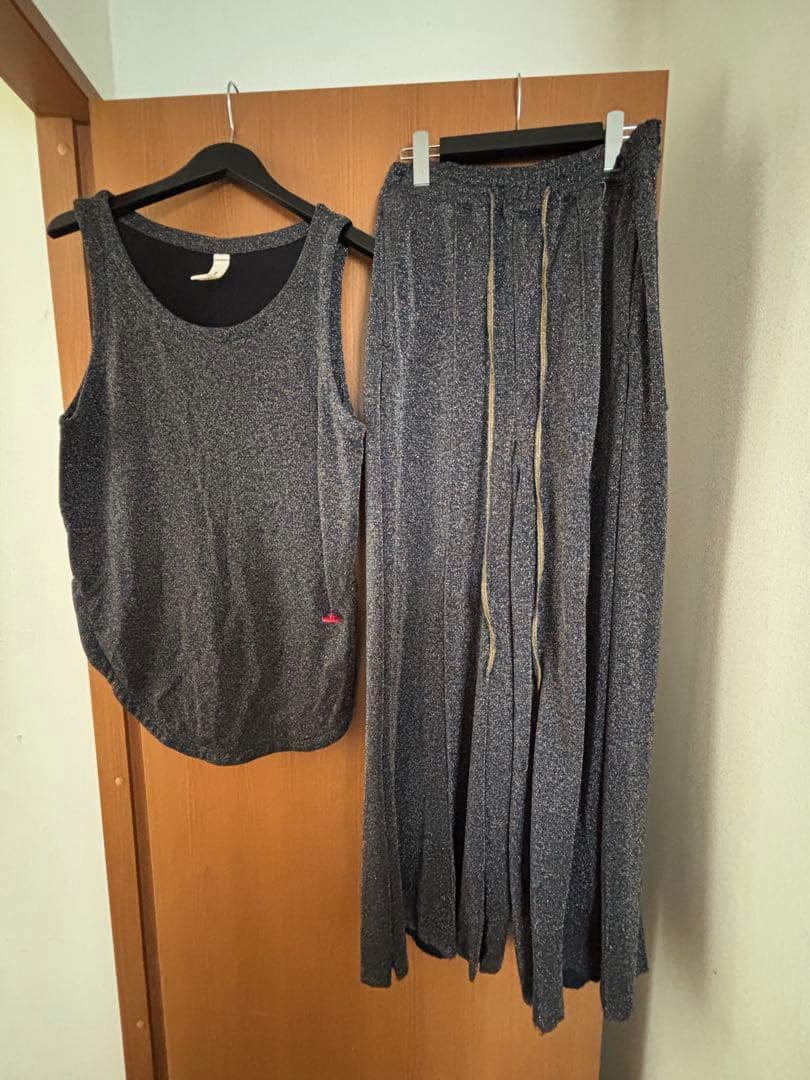 shinya kozuka ラメ　セットアップ　 pantalon