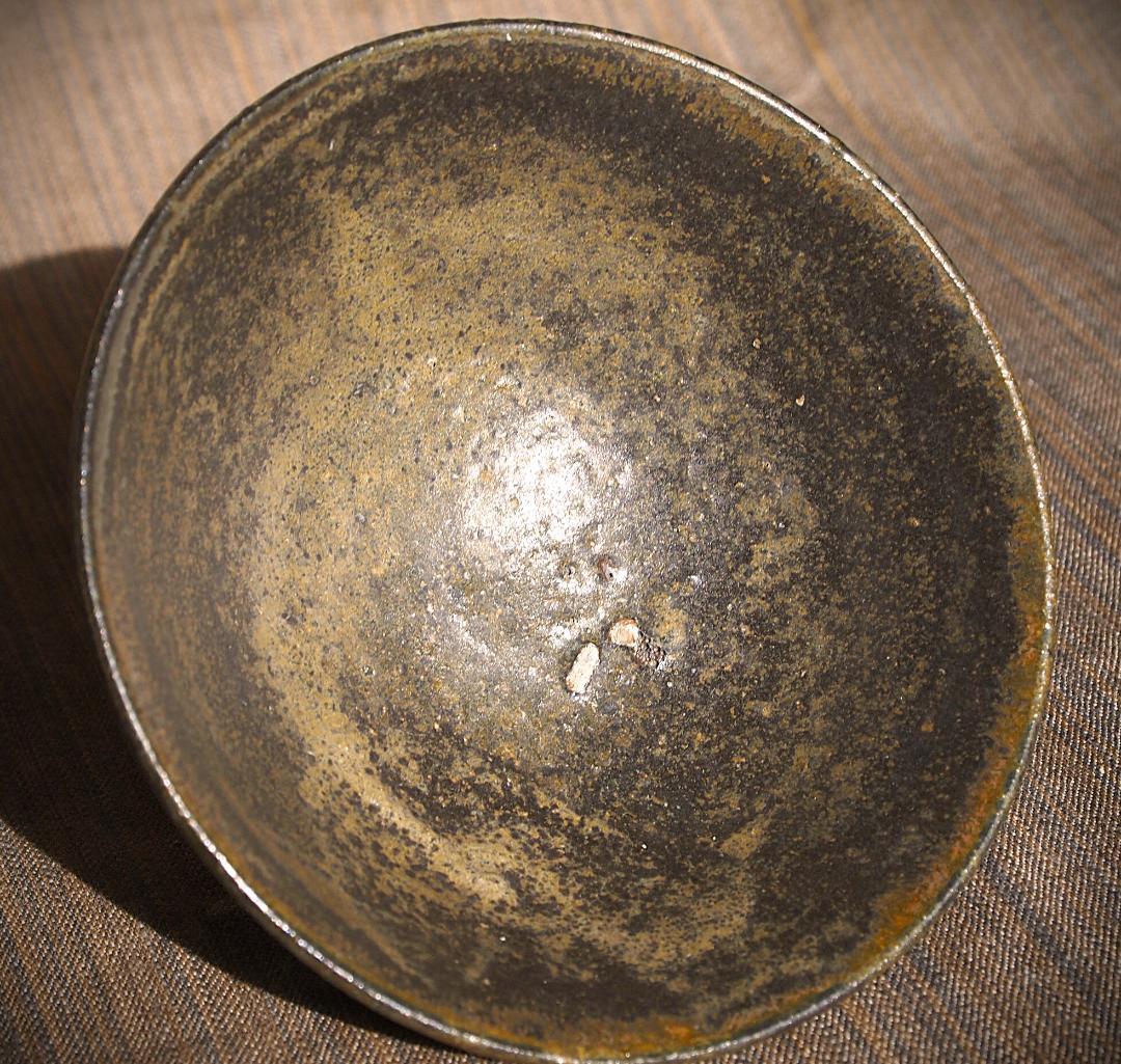 人気作家★加地学【師：森岡成好】★窯変黒茶碗D