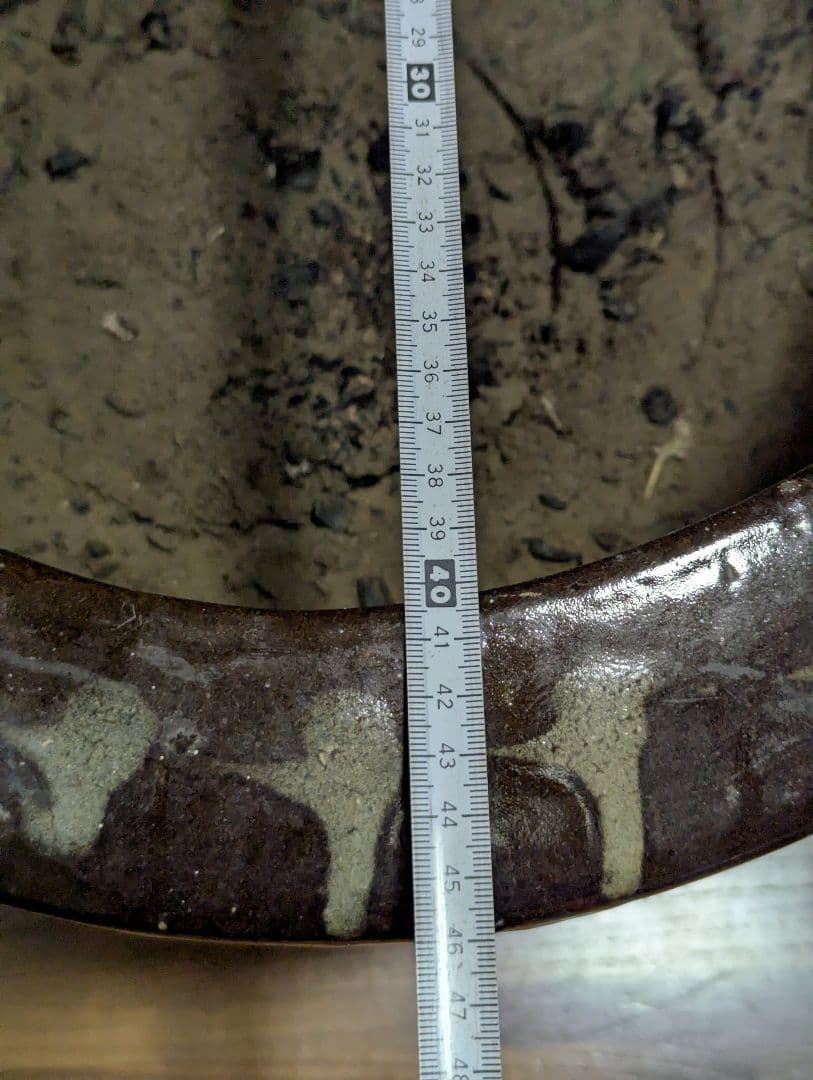 ブラウン火鉢 ドリッピング装飾