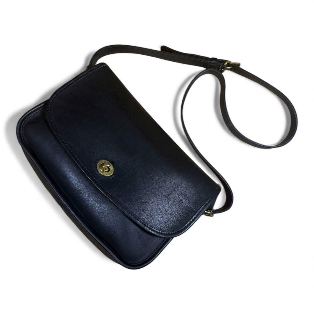 オールドコーチ COACH ターンロック レザー ショルダーバッグ　ビンテージ