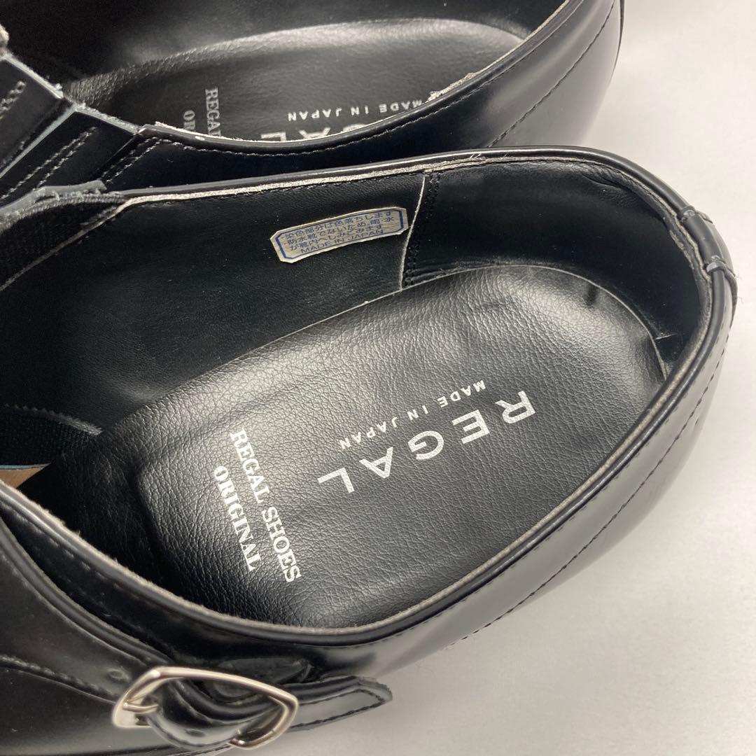 REGAL ブラック ビジネスシューズ　モンクストラップ　27cm