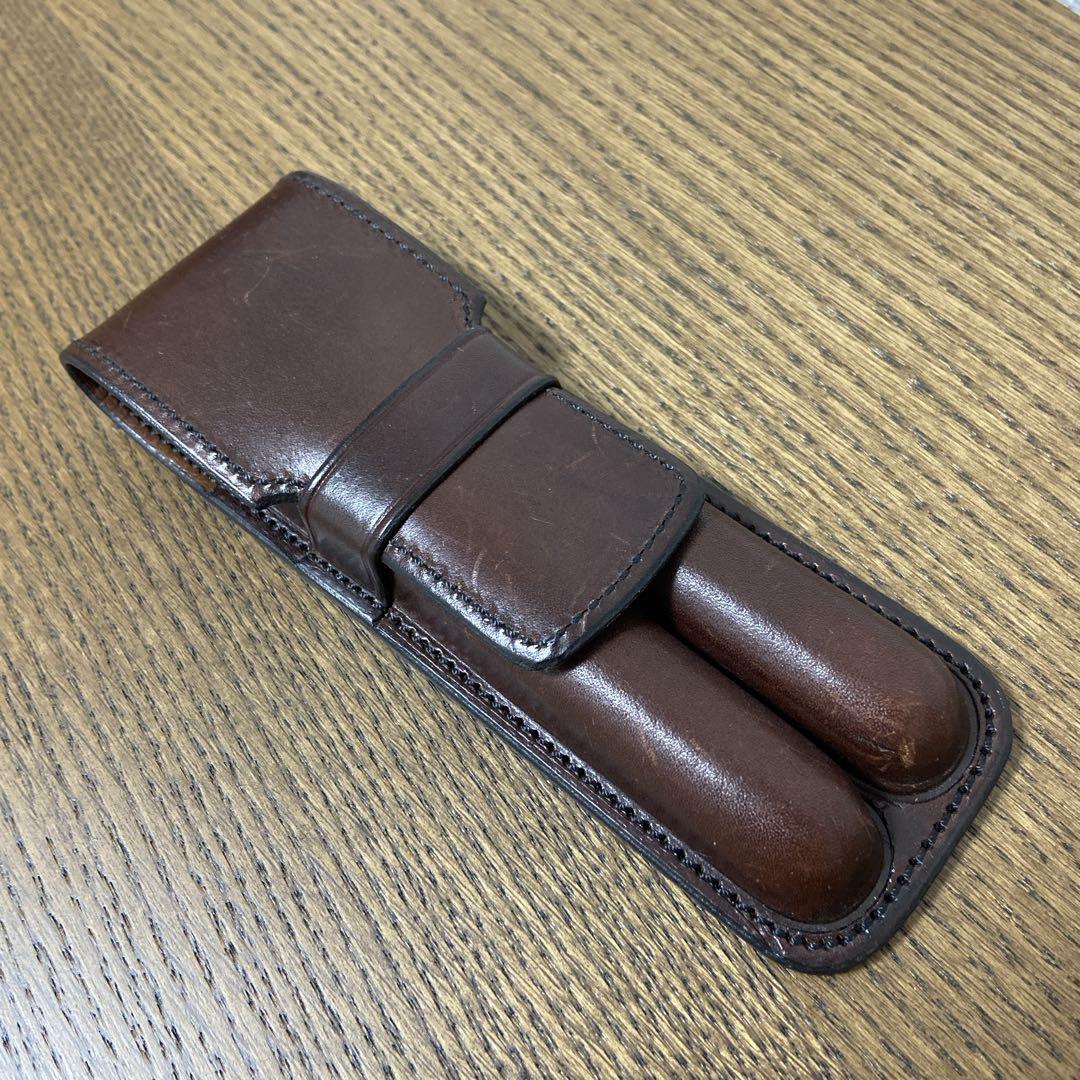 ハンスオスター　Hans Øster　皮革　ペンケース　２本差し　デンマーク