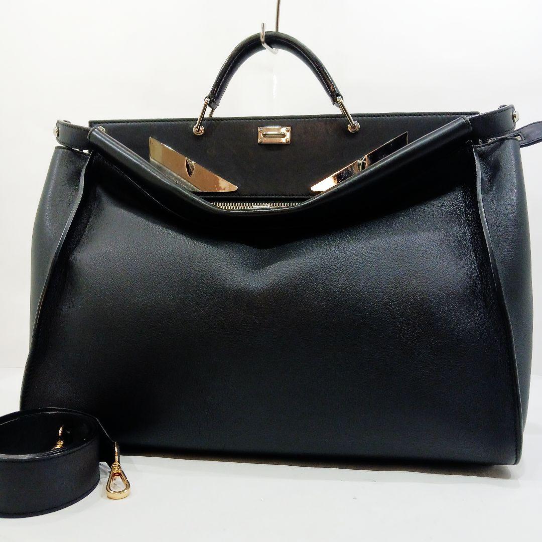 フェンディ ピーカブー モンスター ビジネスバッグ 2way 2室 A4可 黒