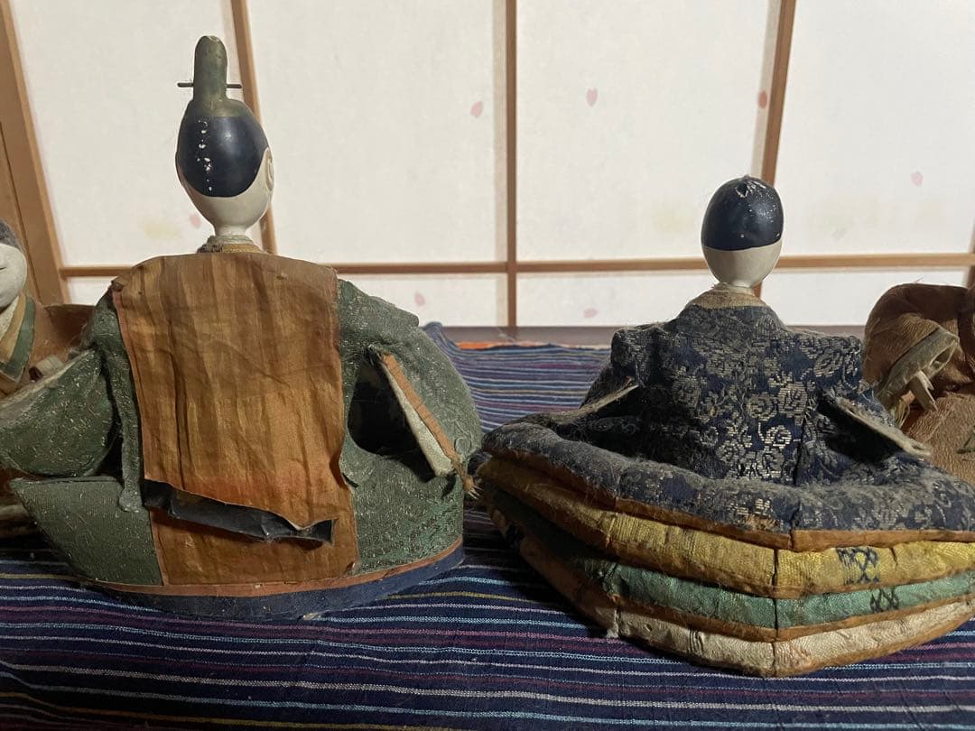 かなり古い伝統的な雛人形 4体セット　江戸時代享保雛　蔵出し