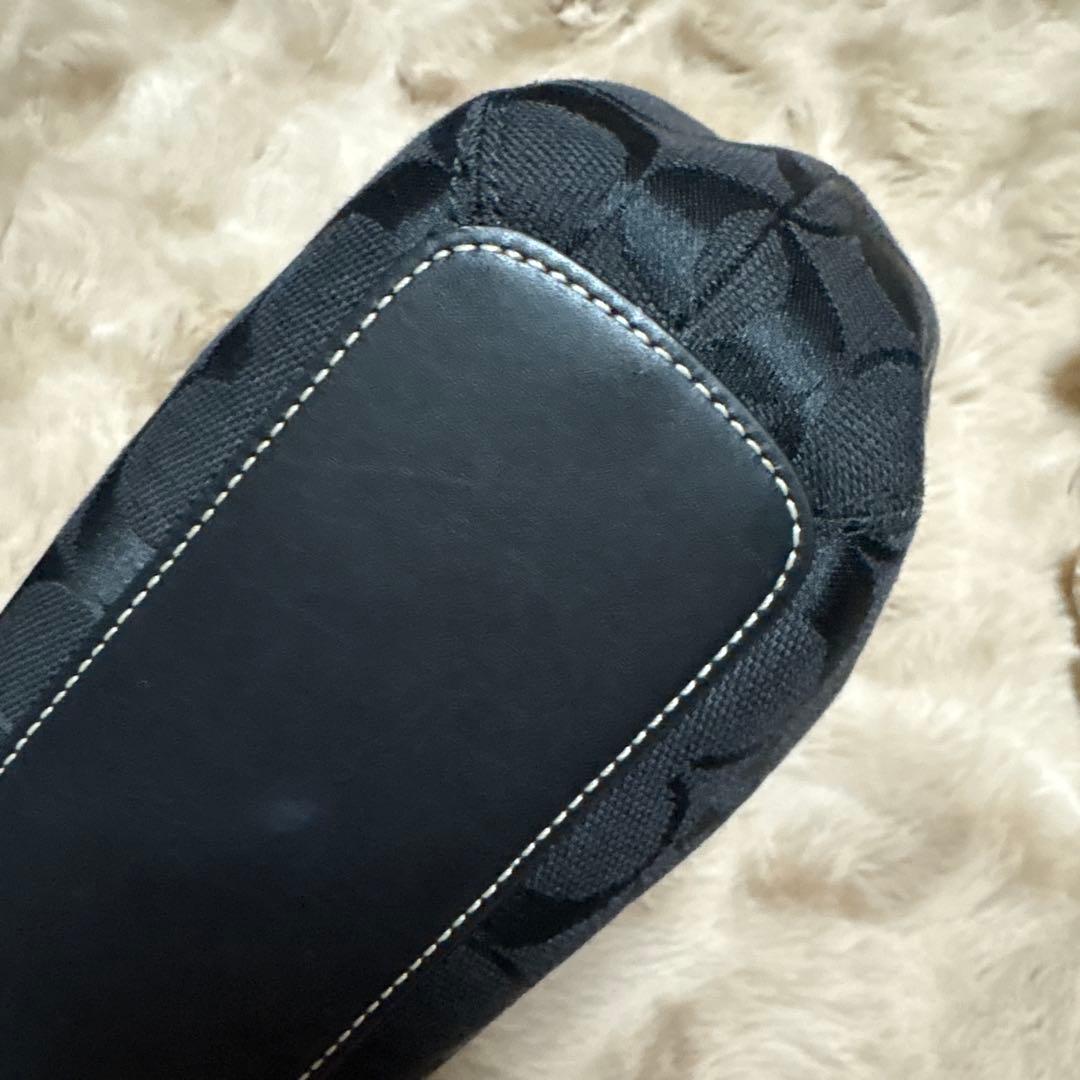 ブラックキャンバスショルダーバッグ