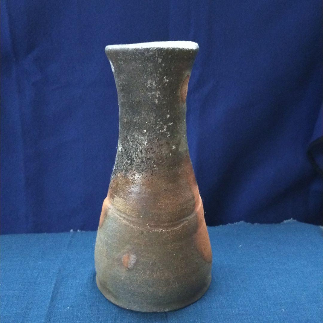 備前焼 金重まこと作 窯変花入れ