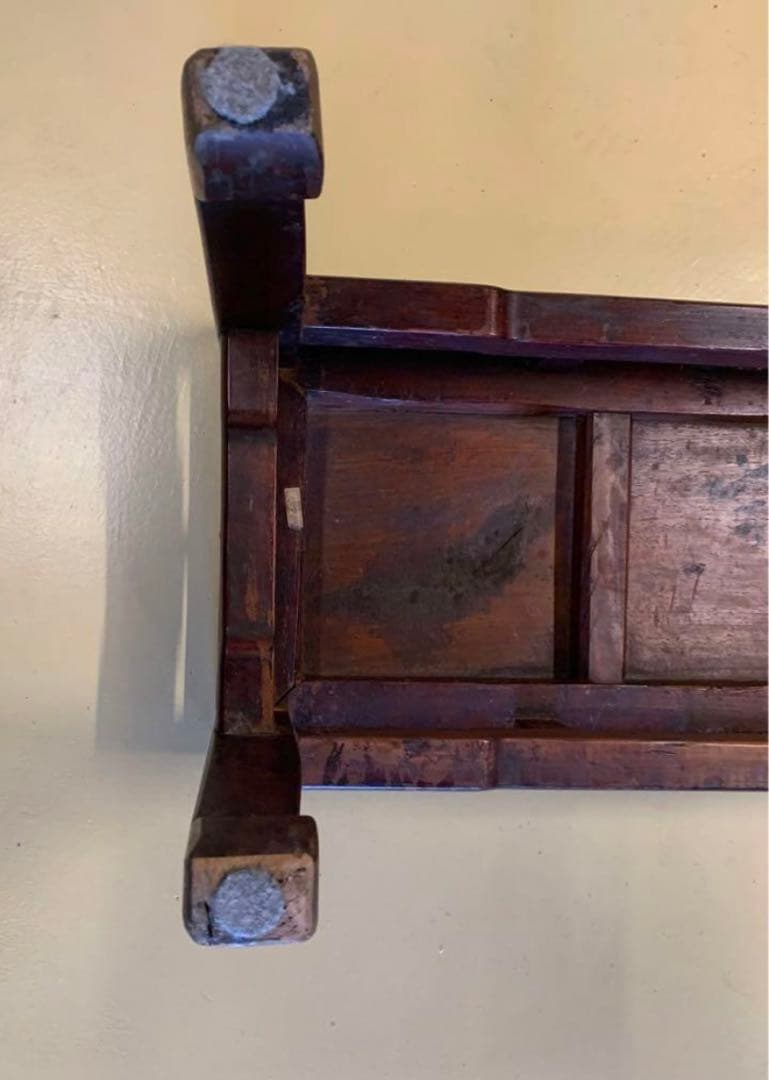 中国骨董家具　長椅子　無垢材　飾り台　オブジェ