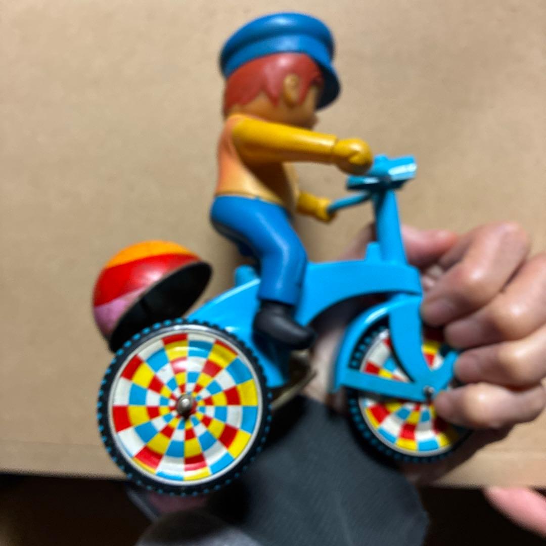 サ*ー様 昭和レトロ　フランダースの犬のネロです。ソフビ　ブリキ　おもちゃの自転