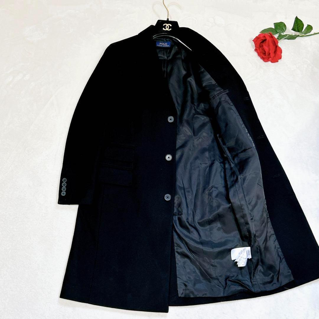 ほぼ未使用✨　ポロラルフローレン　チェスター　コート　ウール　ロング　ブラック