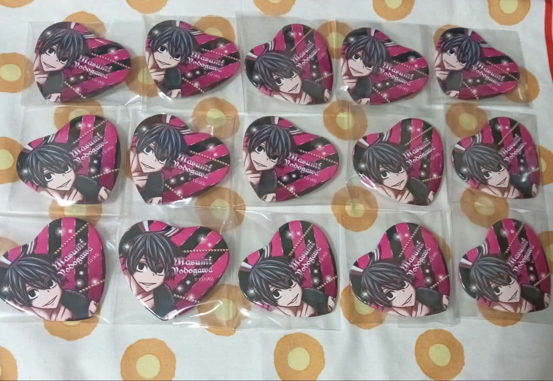 2216.桃源暗鬼 トレーディング ハート缶バッジ 淀川真澄