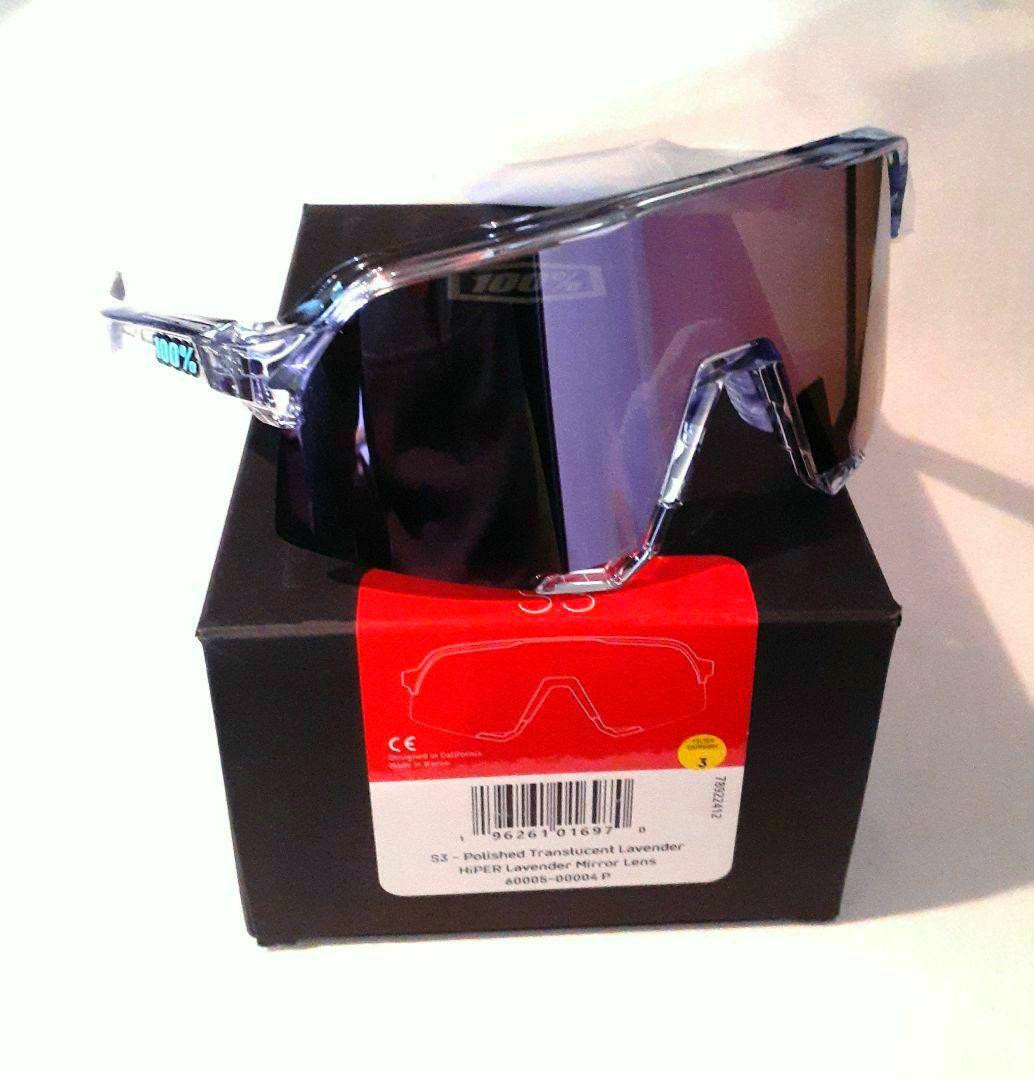 最新版 100% S3 クリア ラベンダー ワンハンドレッド サングラス
