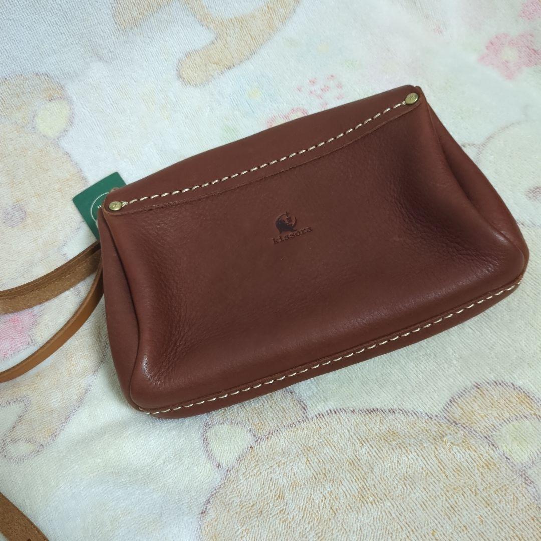 kissora エピカ レザー ショルダーバッグ ブラウン