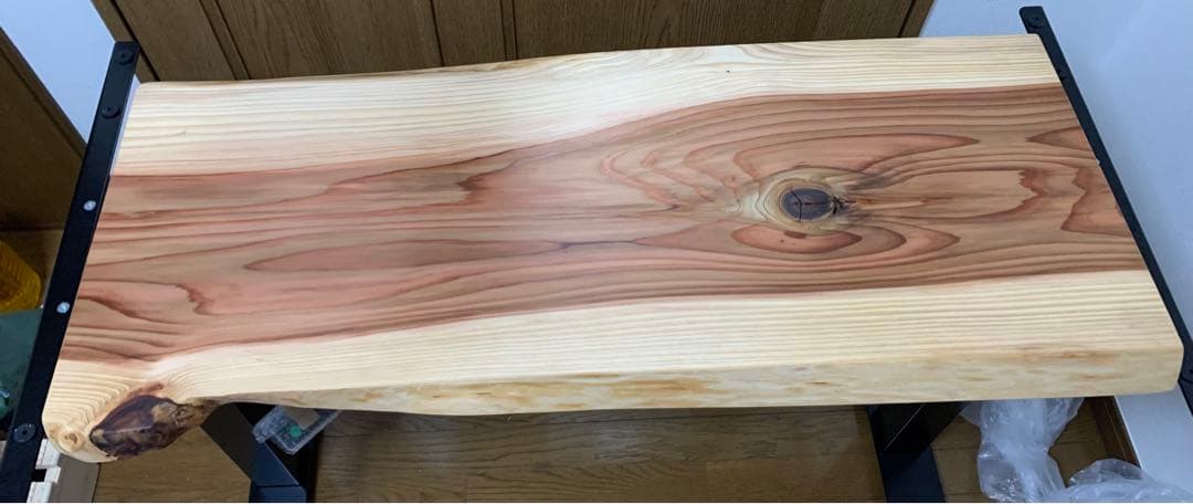 デスク天板用 杉 一枚板 100cm x 45cm x 3.5cm