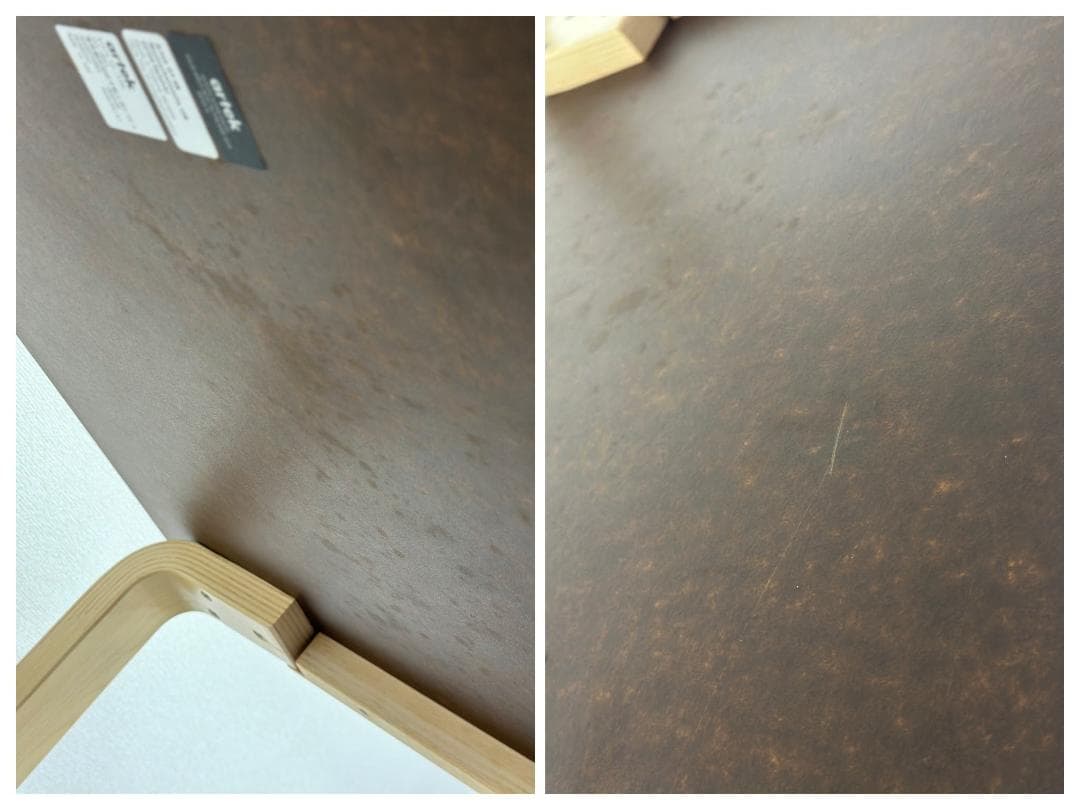 ■アルテック■TABLE80B　ダイニングテーブル　デスク　ホワイトラミネート