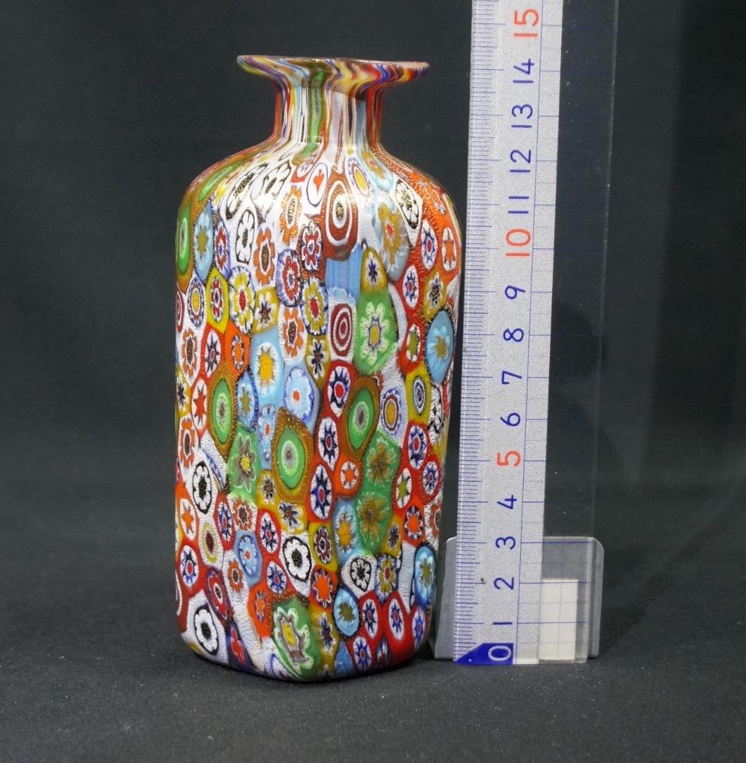 ベネチアンガラス　ミルフィオリの「アンティーク」の6角の花瓶