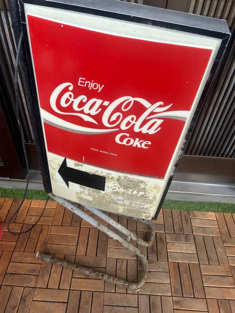 Coca-Cola レトロ看板 ライト点灯します　ヴィンテージ希少