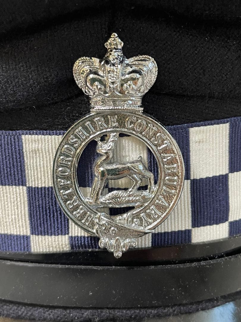 [レア物] イギリス警察制帽　(ハートフォードシャー警察) 57cm