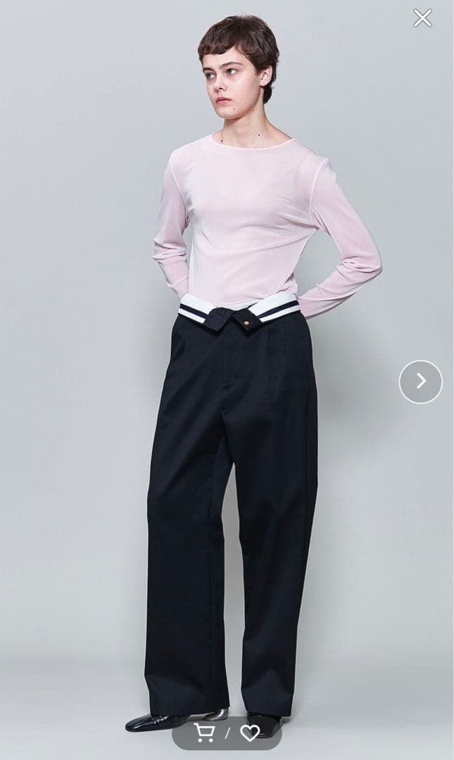 美品＜6(ROKU)＞コットン チノ パンツ ブラック