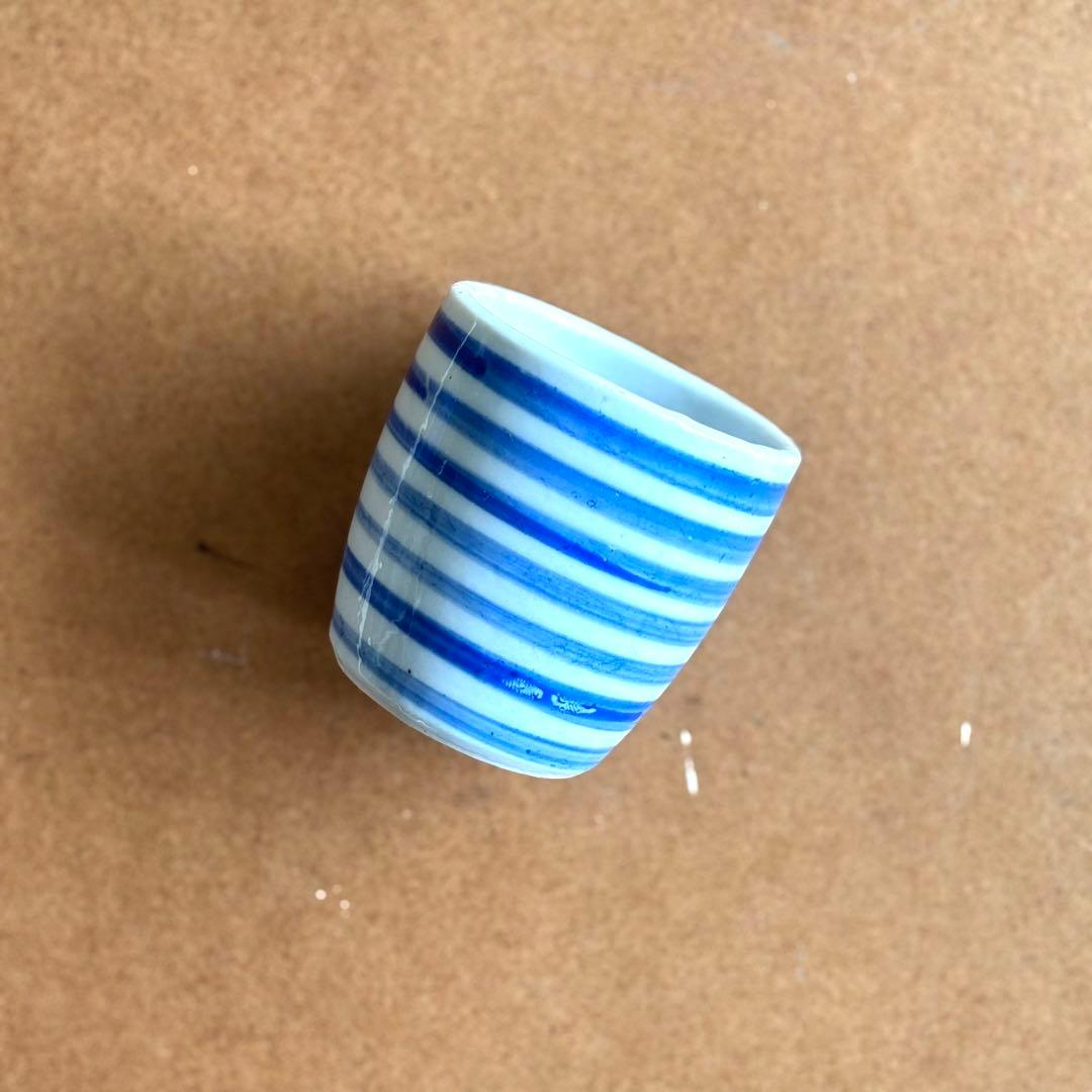 明治　湯呑み　瀬戸　輪線