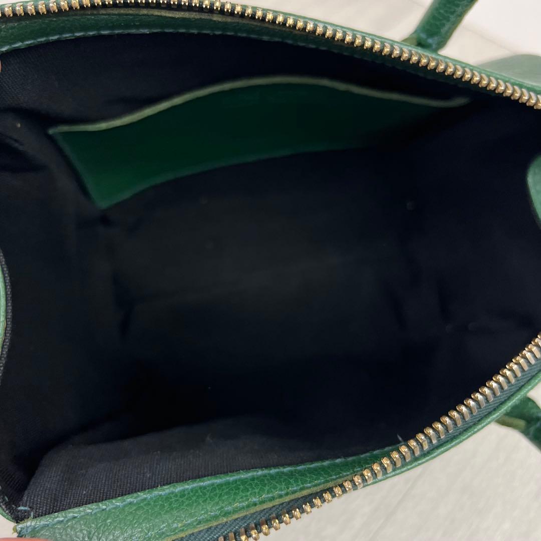 極美品✨ イルビゾンテ ミニボストンバッグ ショルダーバッグ 2way グリーン