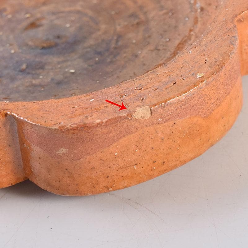 茶道具　大樋焼　九代　大樋長左衛門作　飴釉　捻梅香合　共箱　V　8334