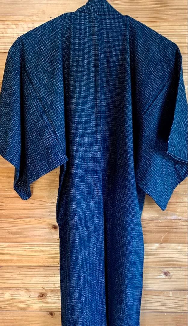藍染　古布　絣　長着　木綿　上等