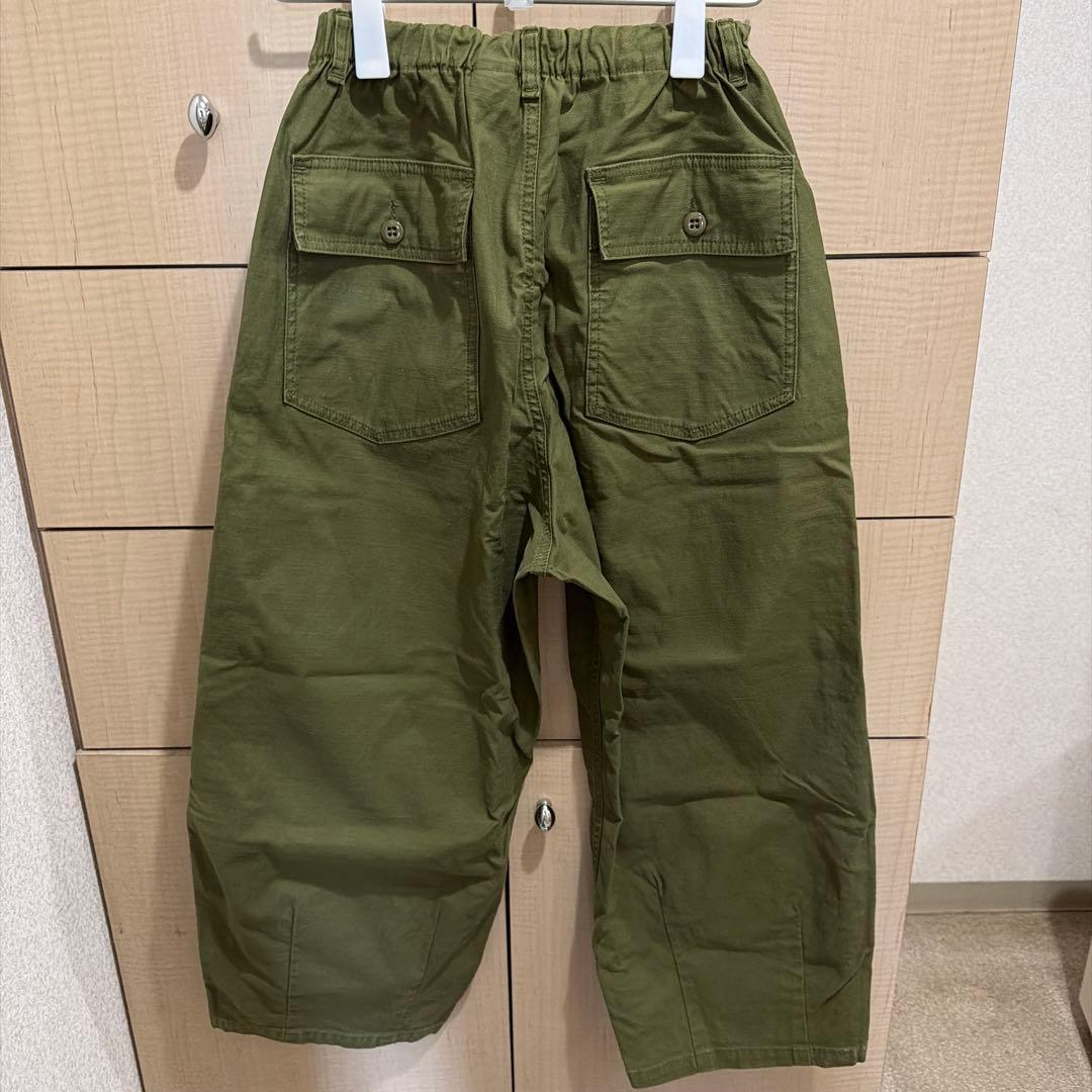 デニムアンドダンガリー らくがき カーゴパンツ カーキ 02