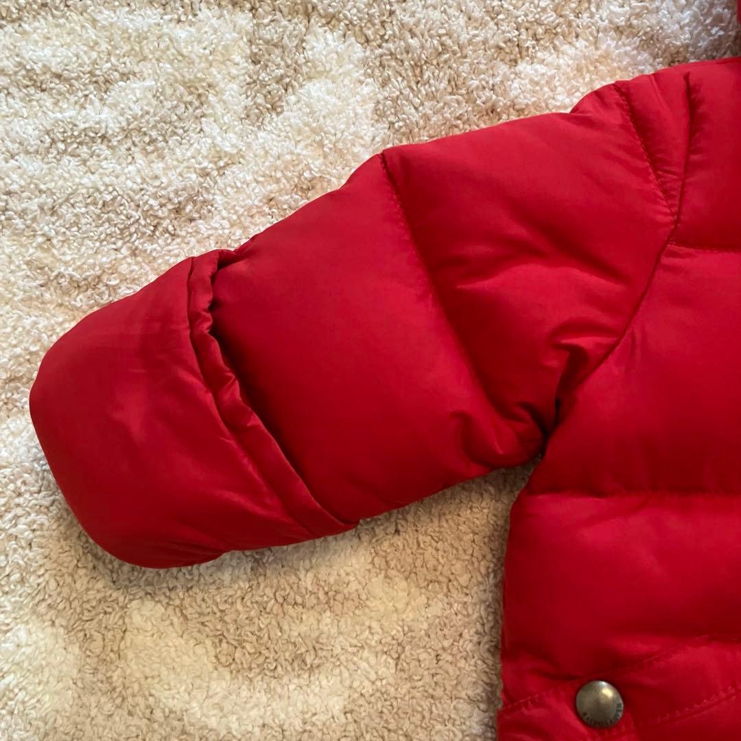 美品 ラルフローレン ジャンプスーツ 70cm カバーオール ダウン 6M 赤