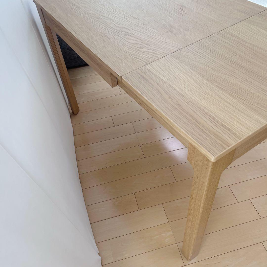 IKEA EKEDALEN 伸長式テーブル W80〜120オーク無垢材 イケア