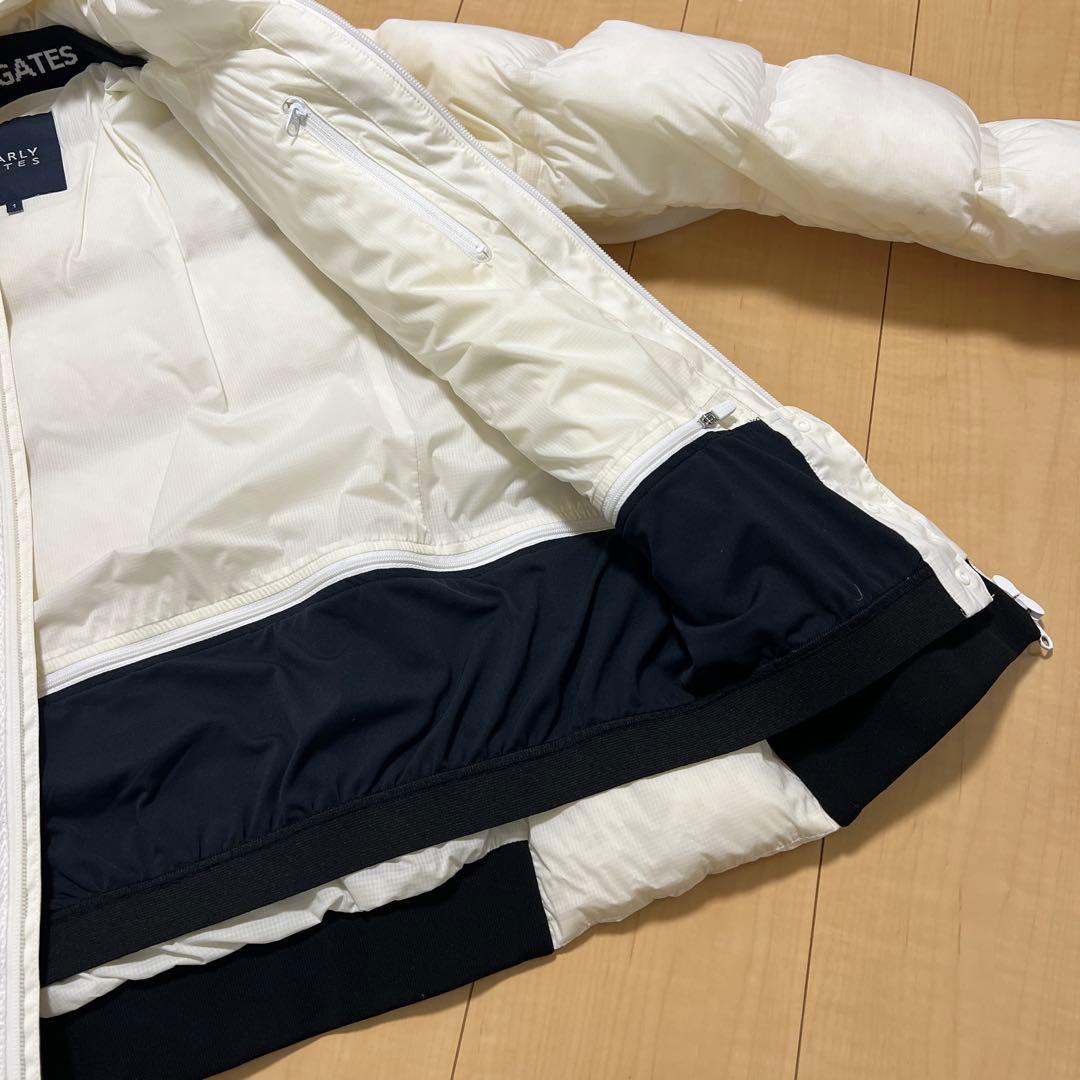 【美品】パーリーゲイツ　カルストホワイトダック羽毛ストレッチダウン　オフホワイト