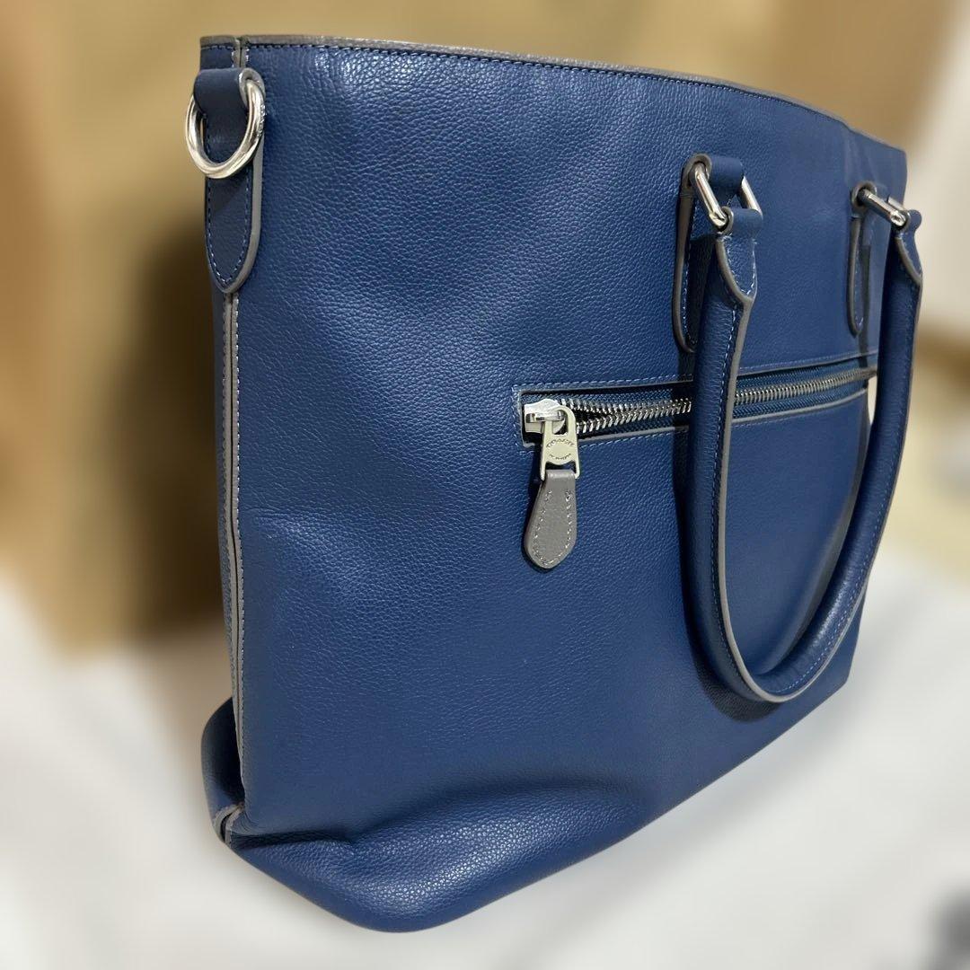 【まさゆき】コーチトートバッグ 2way ベケット ショルダー ブルー