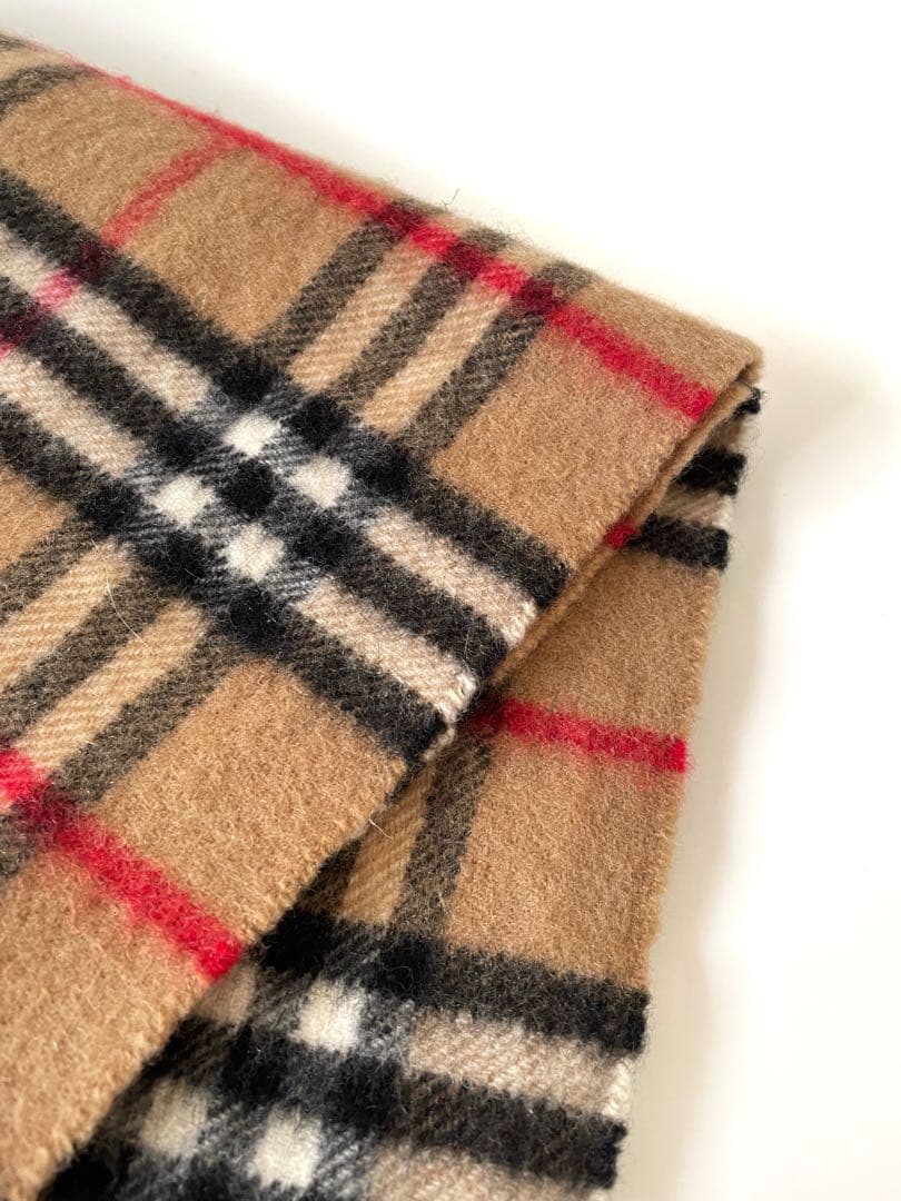 美品 バーバリー カシミア100% マフラー BURBERRY 男女兼用