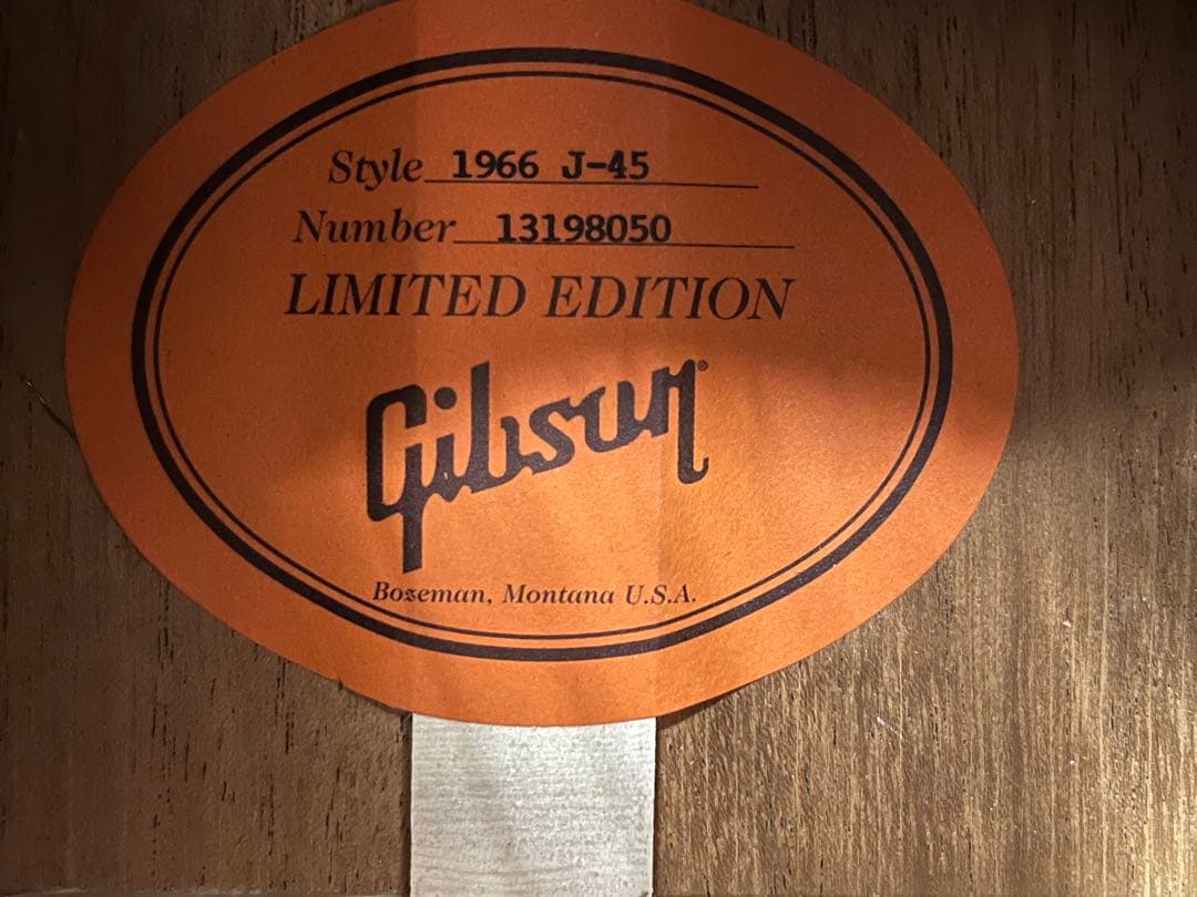 ギター Gibson CustomShop J-45Thermally Aged1966