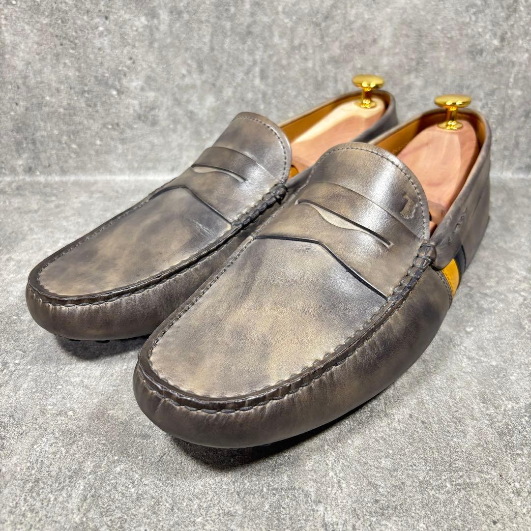 【美品】TOD'S ドライビングシューズ ローファー モカシン 27cm