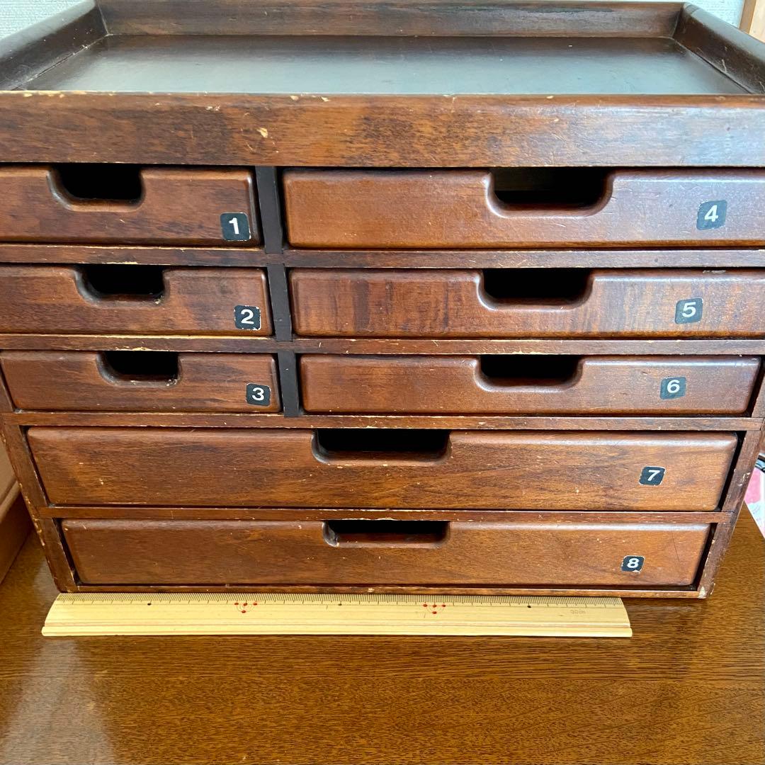 豊岡クラフト 文具シェルフL 木製 小物入れ 森林楽　昭和レトロ