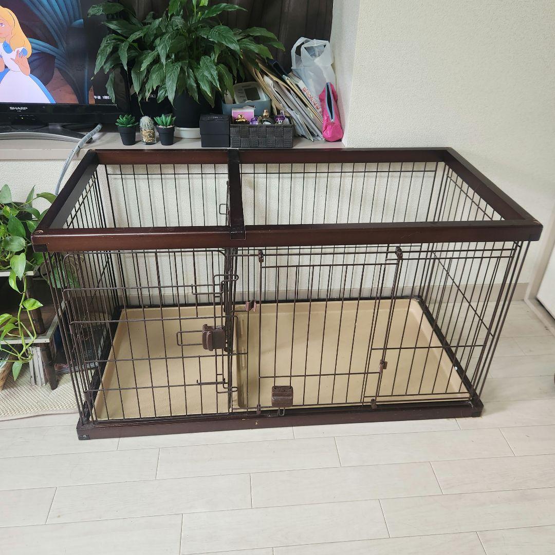 【大きめゲージ】中型犬用 ブラウンケージ