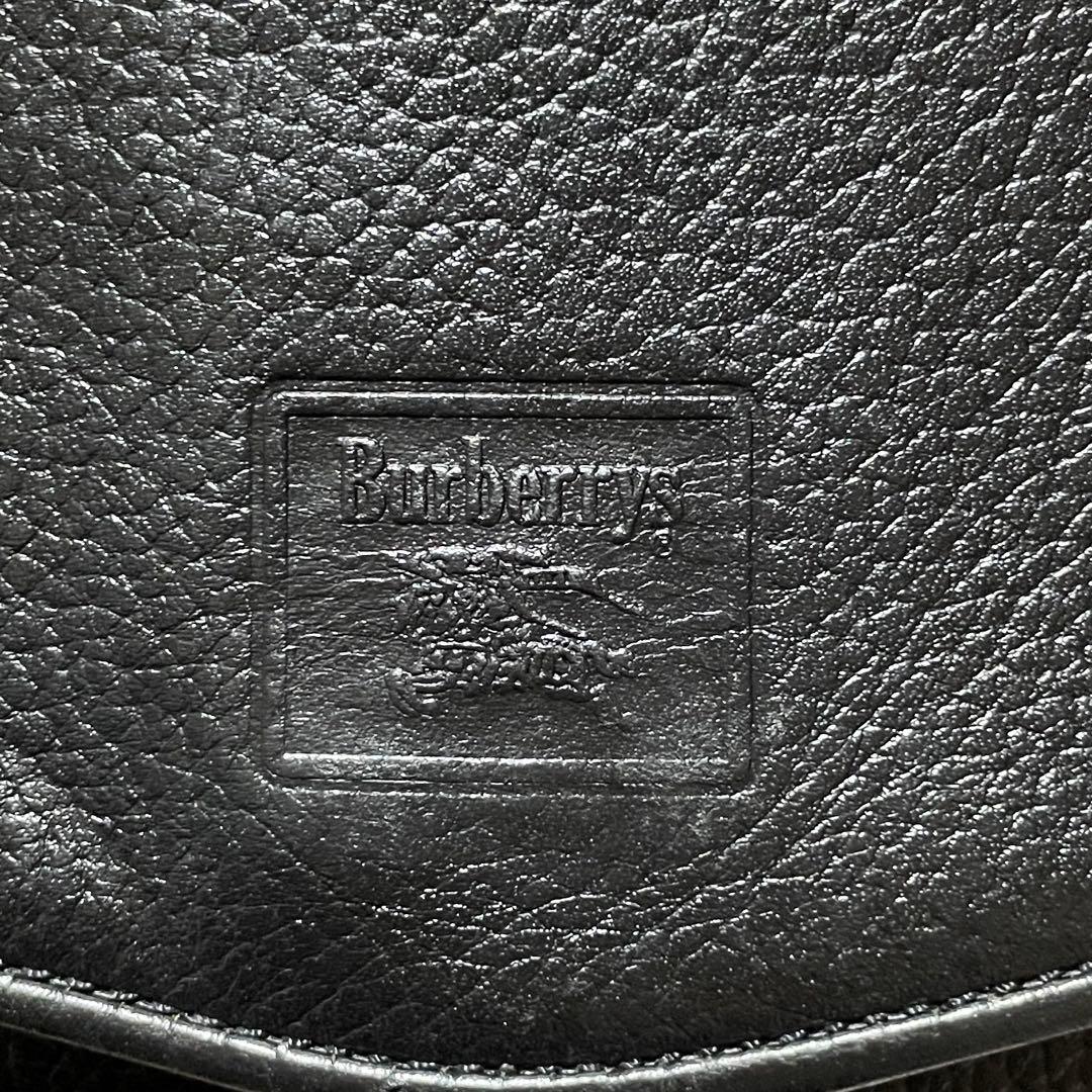 【美品】Burberry バーバリー　ショルダーバッグ　オールレザー　ブラック