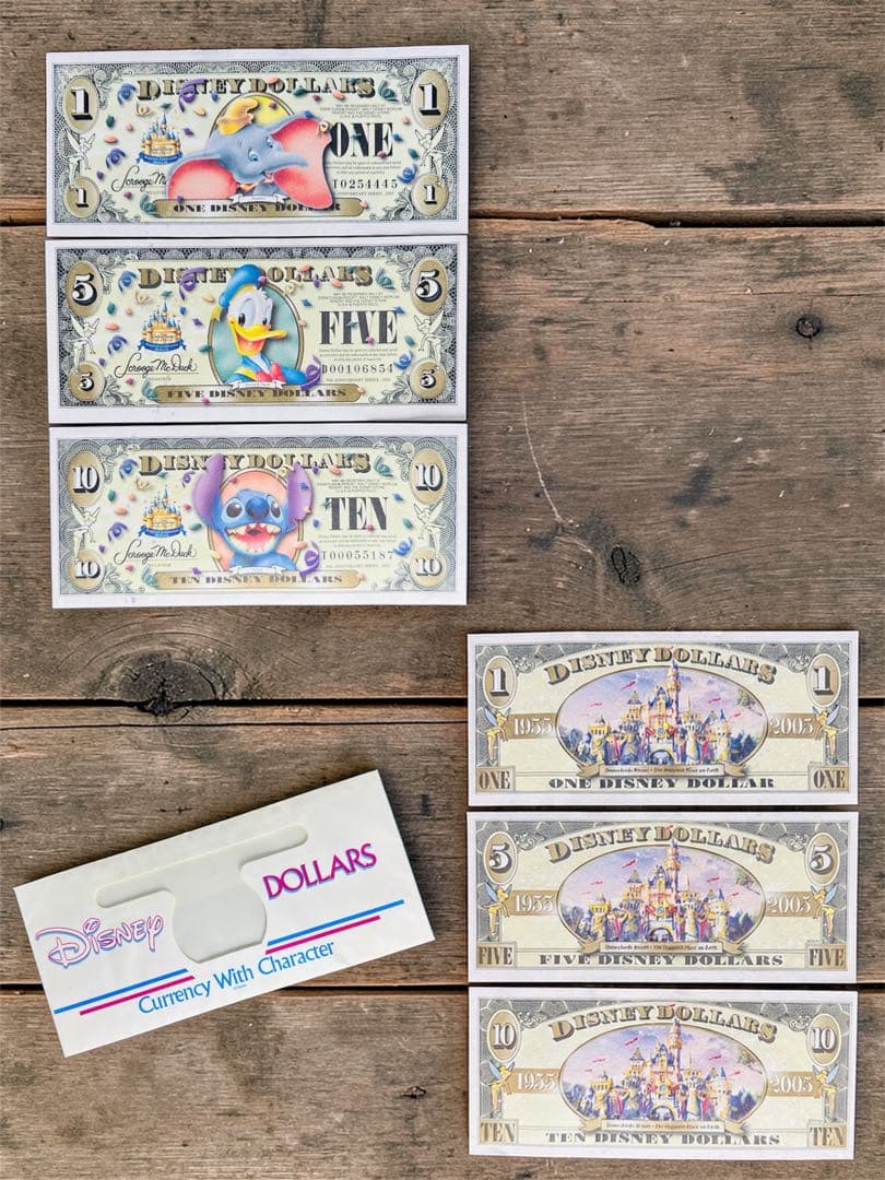 Disney Dollars ディズニーダラーズ 50周年記念 3枚セット