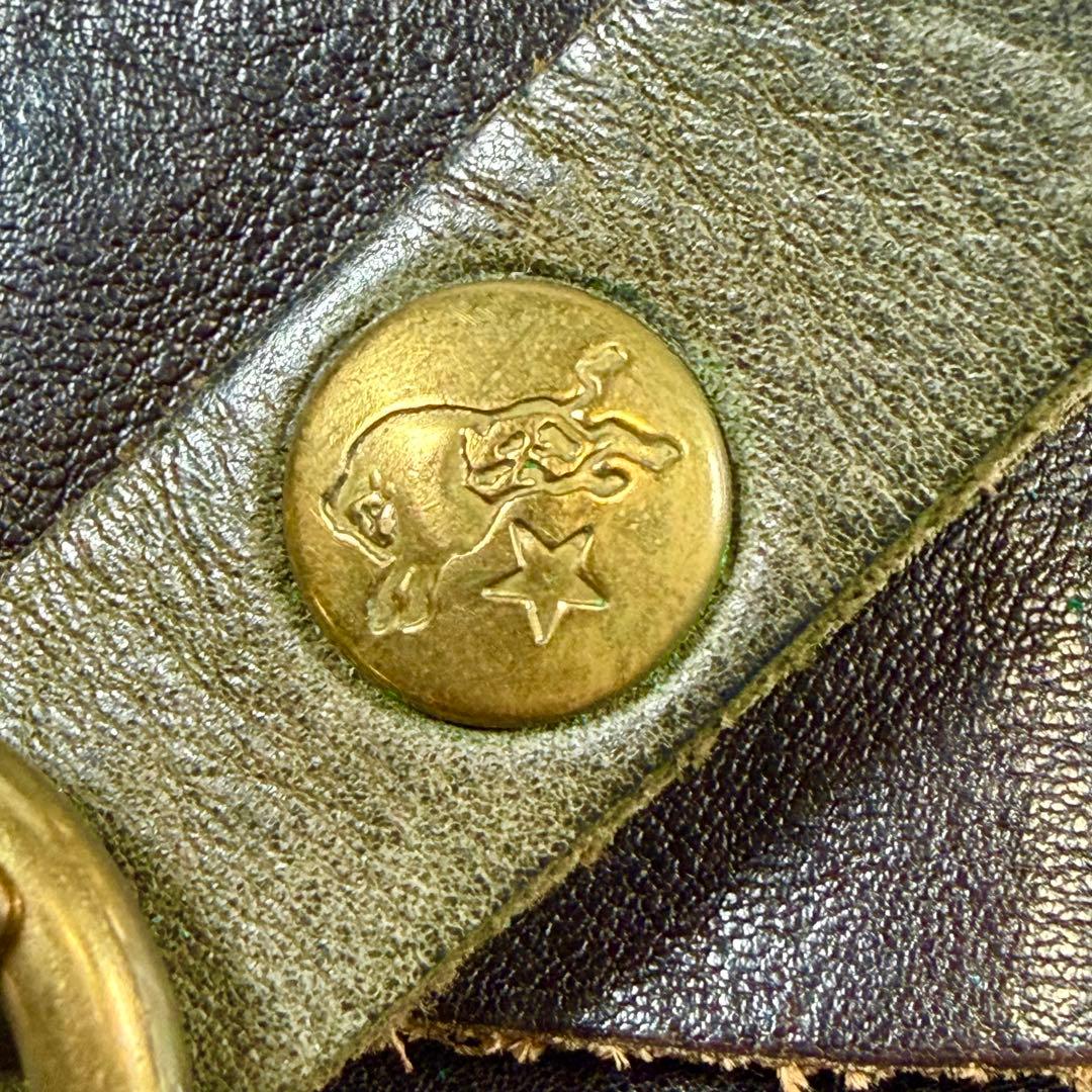 【美品】【希少】イルビゾンテ　ショルダーバッグ　オールレザー　ゴールド金具　黒系