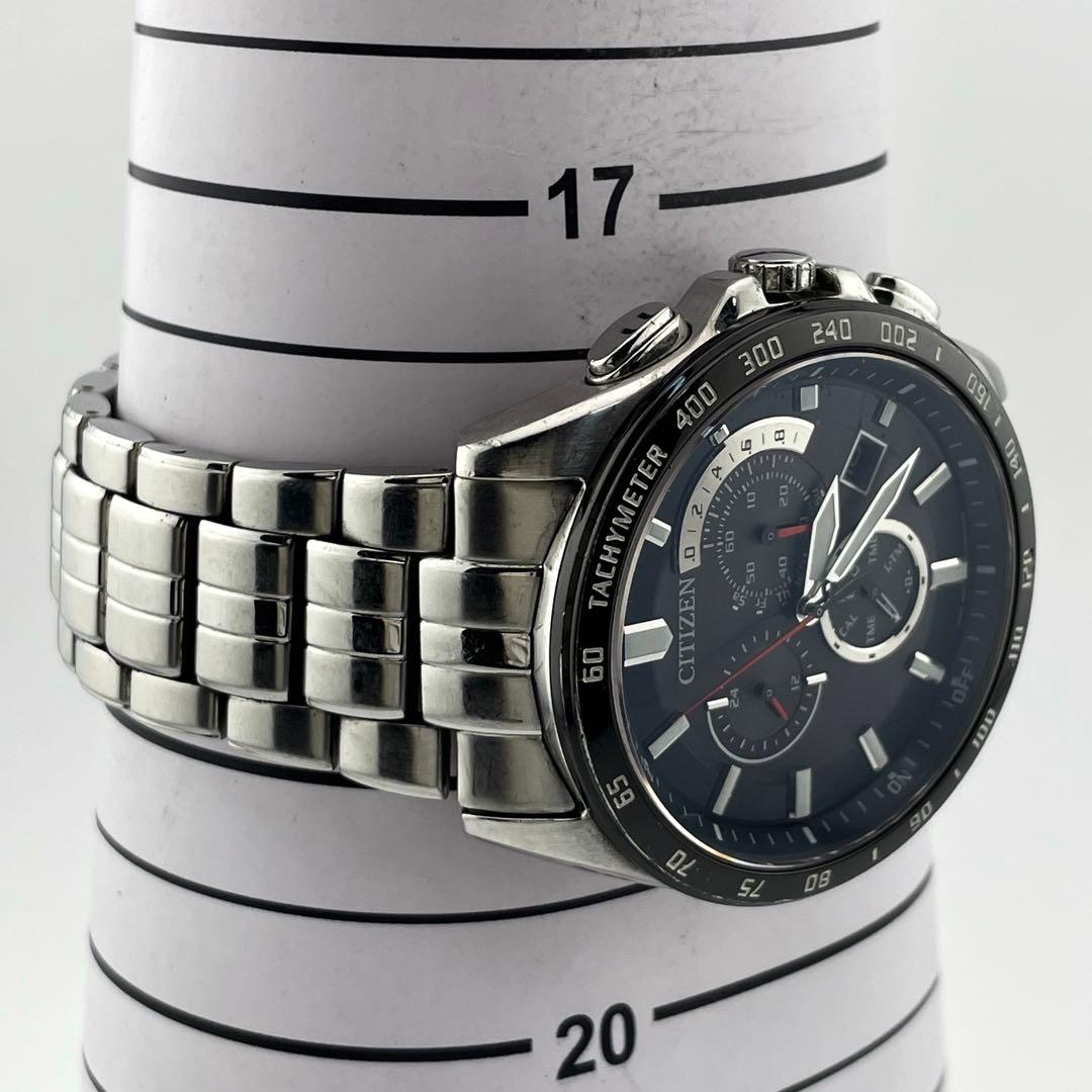 シチズン　エコドライブ　クロノグラフ　電波ソーラー　腕時計　動作未確認