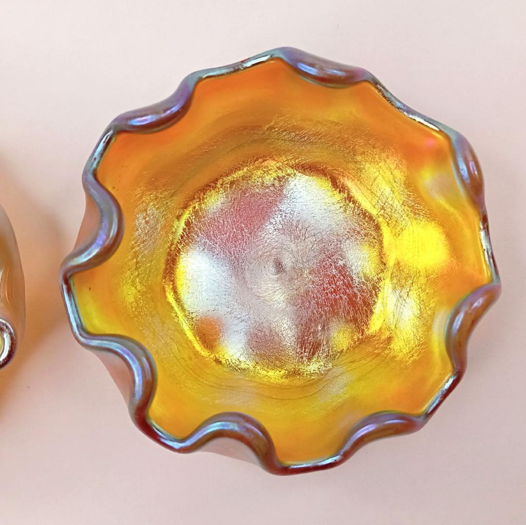 ルイスCティファニー ソルトセラー ファブリルガラス 2つセットq78