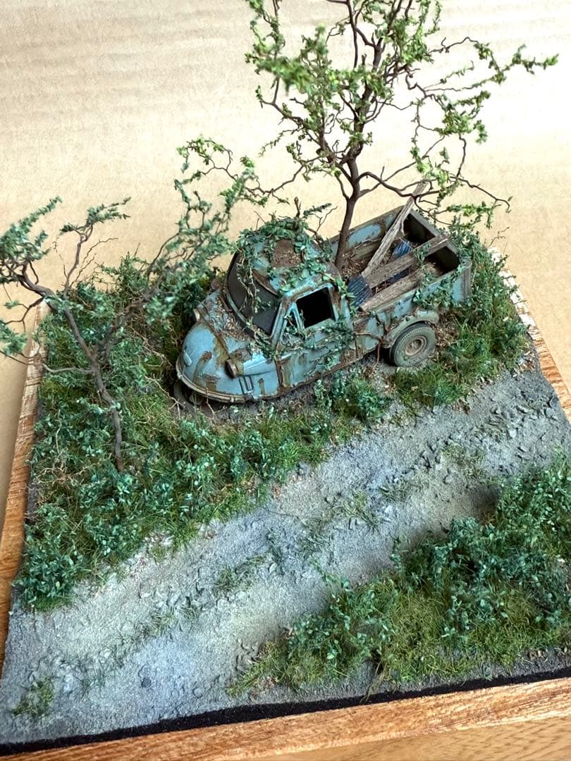 ジオラマ作家の一点物 ★「林道に放置されたミゼット」★ Art Stage K