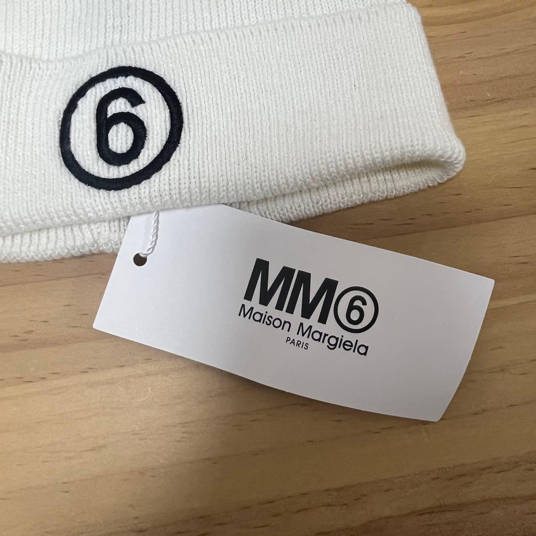 MM6 Maison Margiela 6 ロゴマーク　刺繍　ニット帽　ビーニー