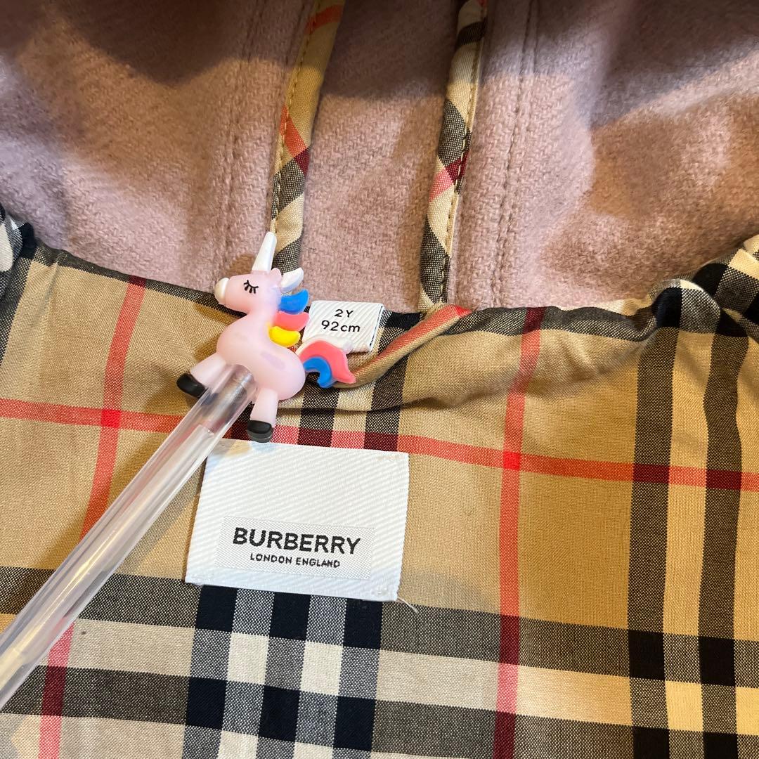 BURBERRY 星 ダッフルコート2Y92cm ノバチェック