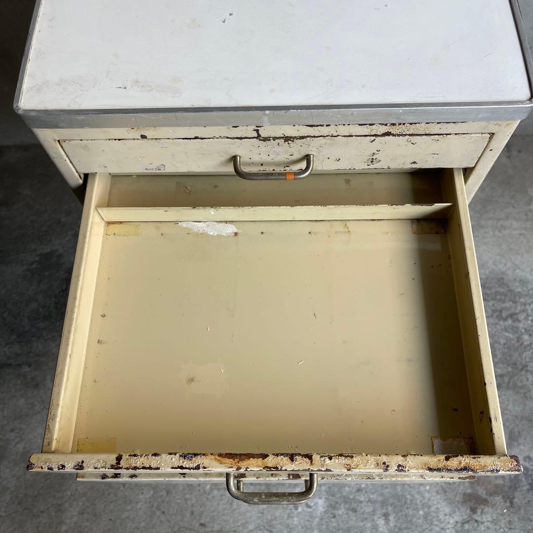 インダストリアル　ビンテージ デンタルキャビネット　工具箱　作業台