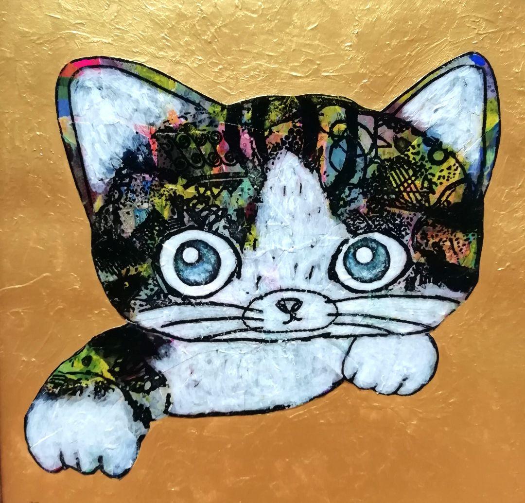 いただきニャンコ　背景をゴールドに変更　一部修正